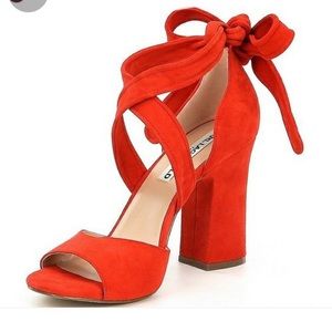 Karl Lagerfeld Red Block Heels